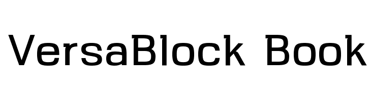 VersaBlock Book  les polices de caractères gratuit tlcharger