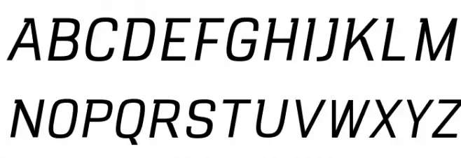 VersaBlock Light Oblique Schriftart Groß