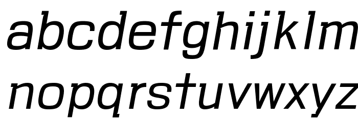 VersaBlock Light Oblique Font LOWERCASE