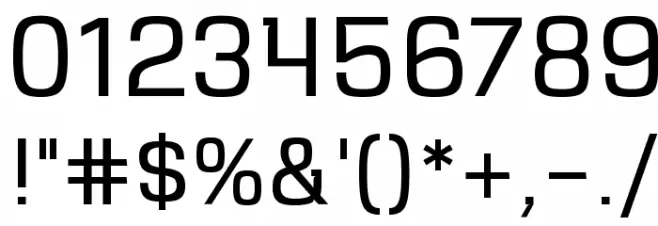 VersaBlock Light Font OTHER CHARS