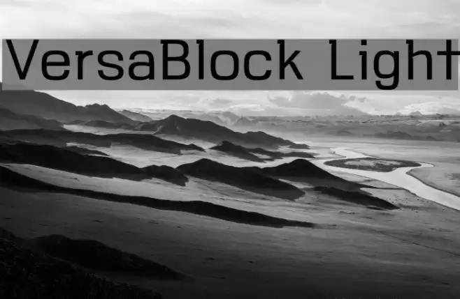VersaBlock Light Font examples