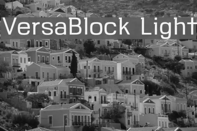 VersaBlock Light Font examples