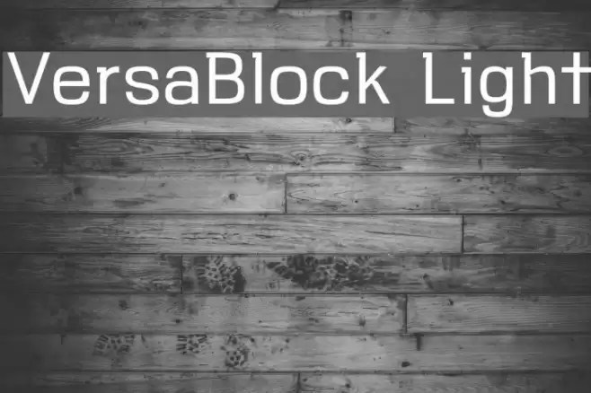 VersaBlock Light Font examples