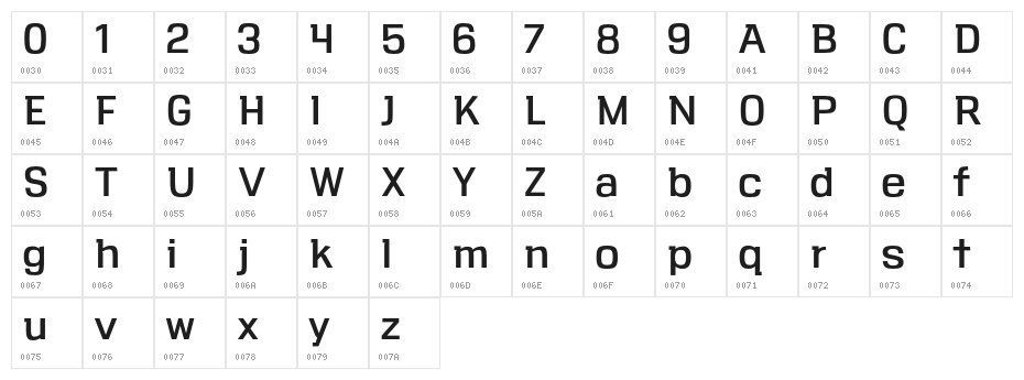 VersaBlock-Personal-Use-Only-Regular Character Map