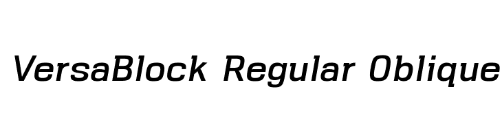 VersaBlock Regular Oblique Font