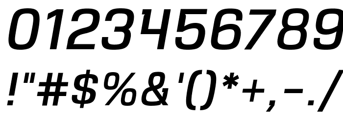 VersaBlock Regular Oblique Font OTHER CHARS