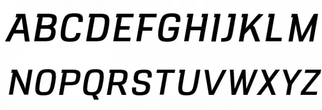 VersaBlock Regular Oblique Schriftart Groß