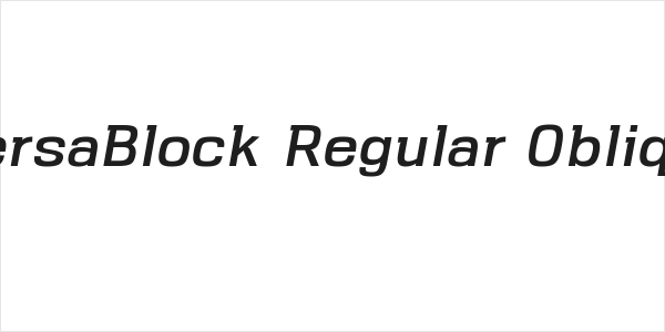 VersaBlock Regular Oblique Logo