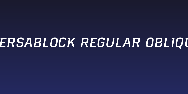 VersaBlock Regular Oblique Social Header