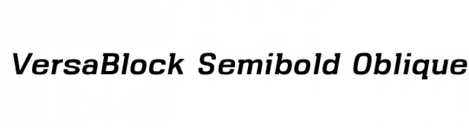 VersaBlock Semibold Oblique  Frei Schriftart Herunterladen