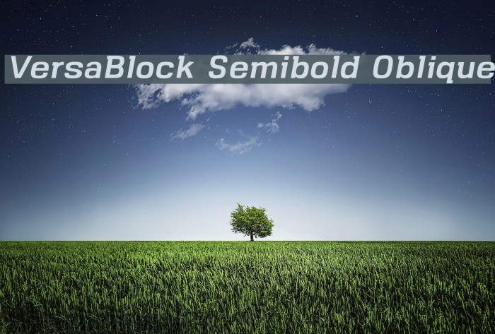 VersaBlock Semibold Oblique Font examples