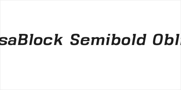 VersaBlock Semibold Oblique Logo