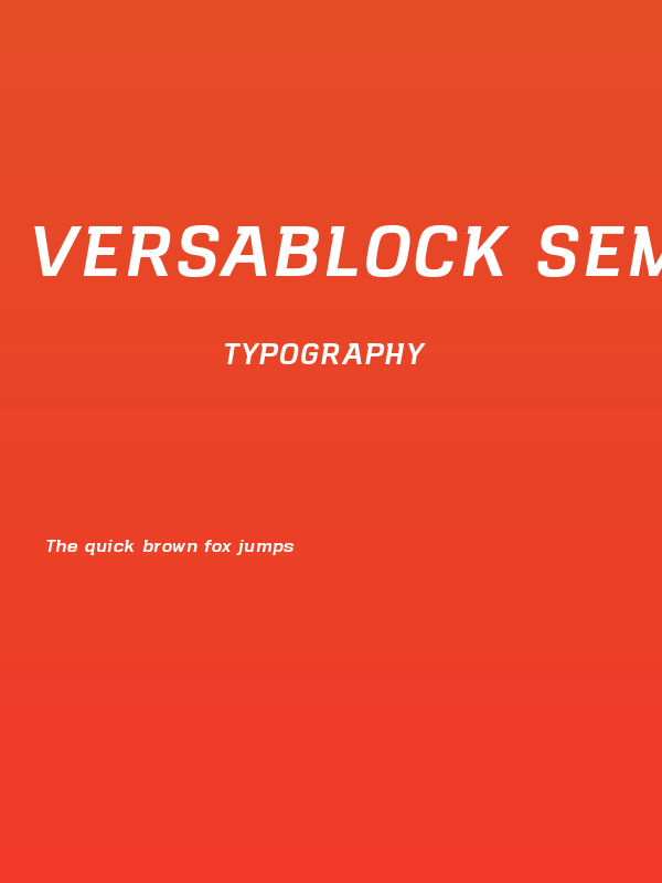 VersaBlock Semibold Oblique Poster