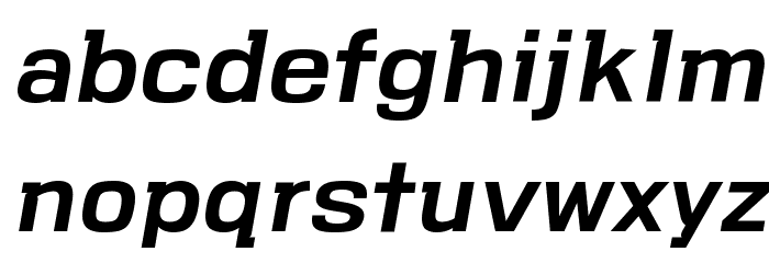 VersaBlock Semibold Oblique Font LOWERCASE