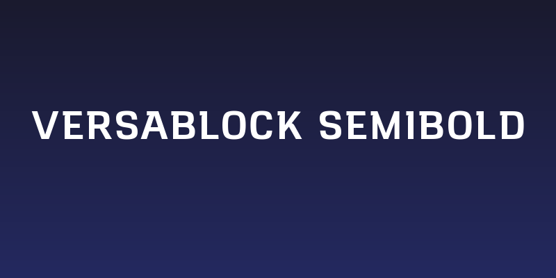VersaBlock Semibold Social Header