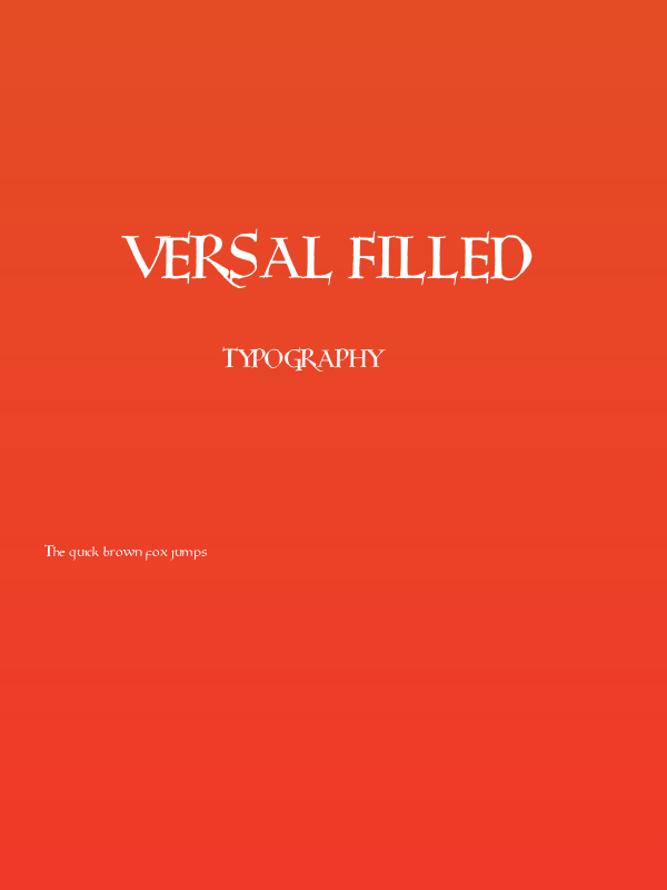 Versal Filled Poster