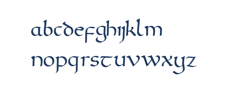 Versal Filled Lowercase