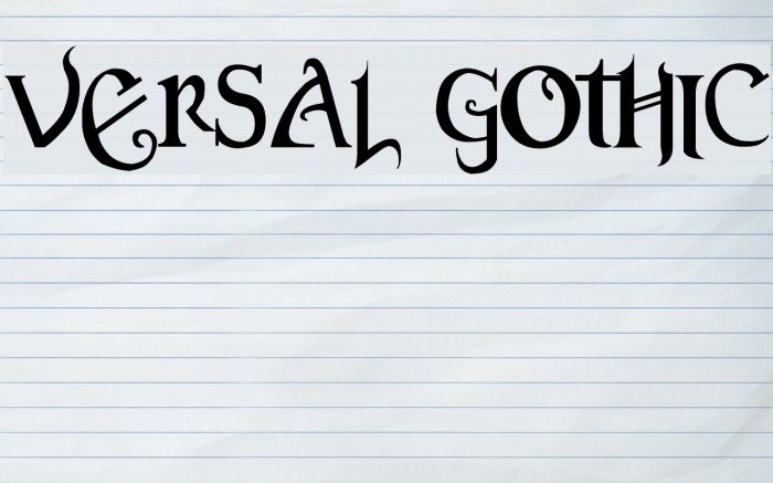 Versal Gothic Font examples