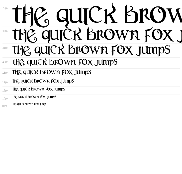 Versal Gothic Waterfall