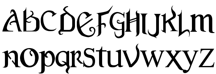 Versal Gothic Font LOWERCASE