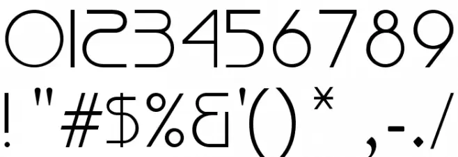 Versaniah_Light Font OTHER CHARS