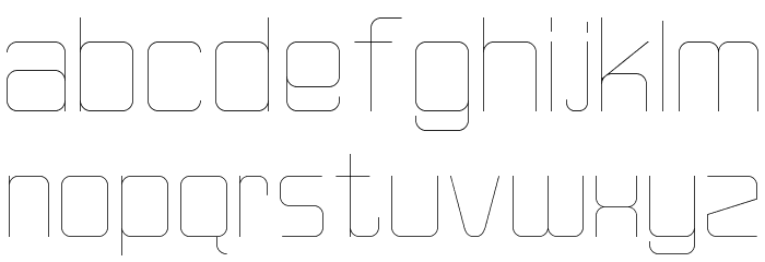 Versaniah_Thin Font LOWERCASE
