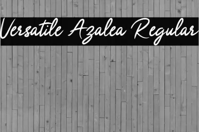 Versatile Azalea Regular Font examples
