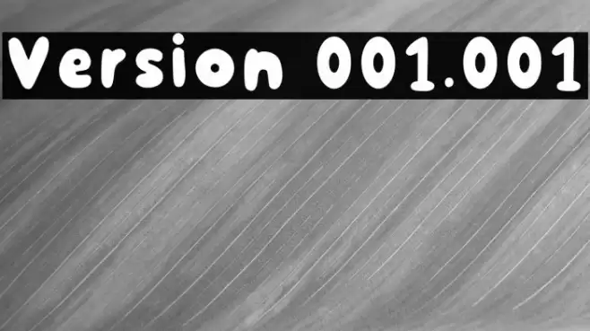 Version 001.001 Font examples