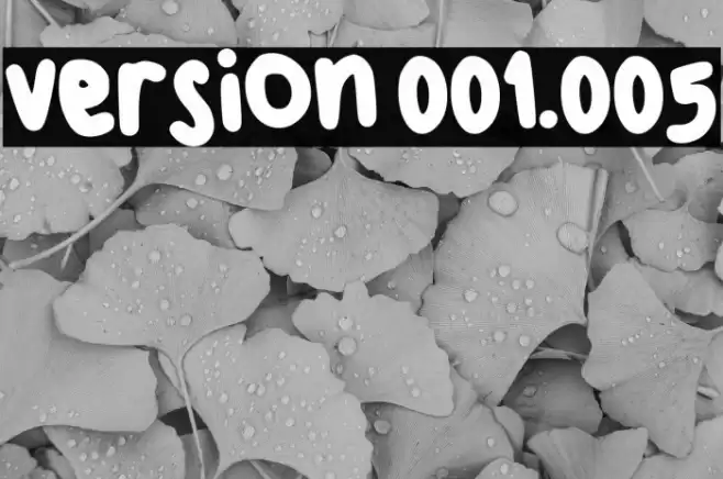 Version 001.005 Font examples