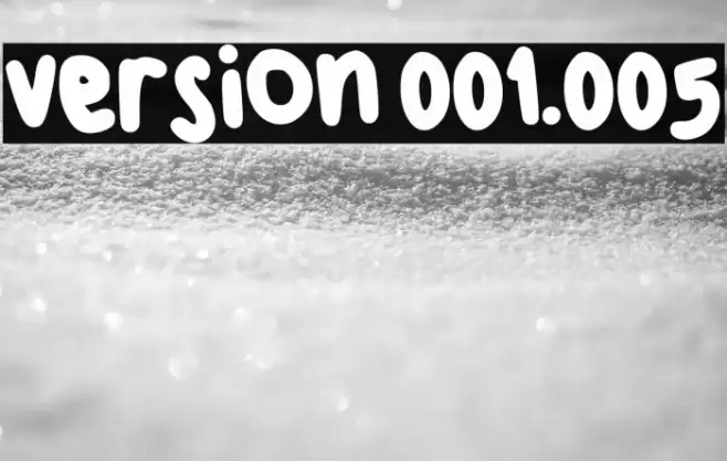 Version 001.005 Font examples