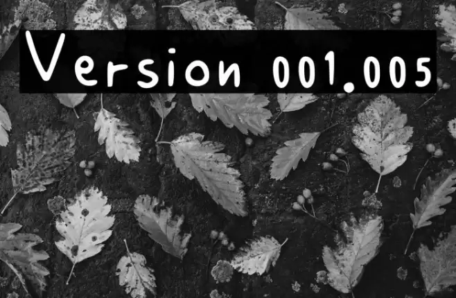 Version 001.005 Font examples