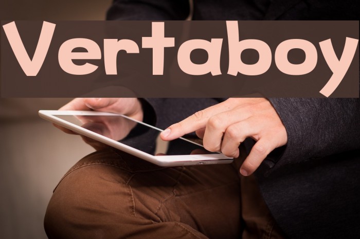 Vertaboy Font examples