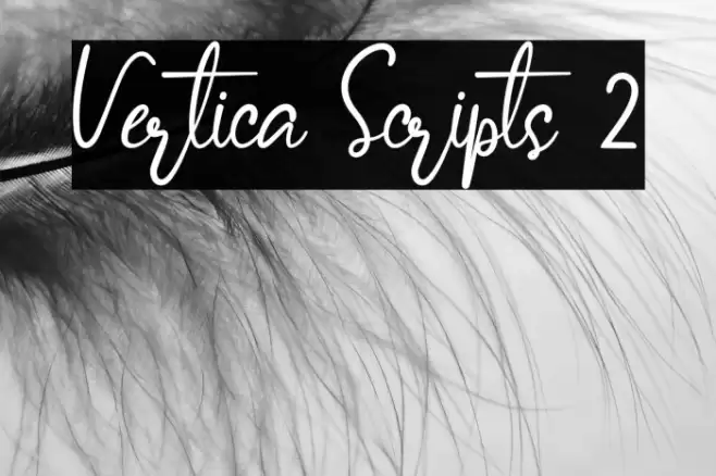Vertica Scripts 2 Font examples