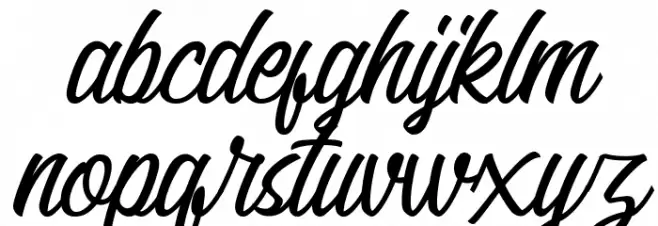 Vertica Schriftart Kleinbuchstaben