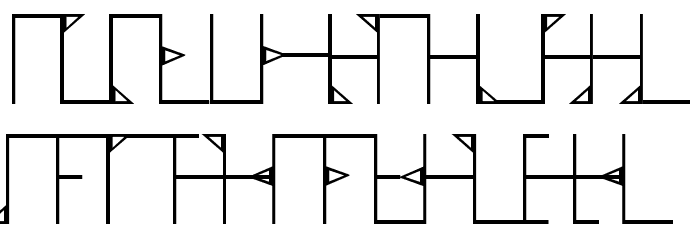 Vertical B Font LOWERCASE
