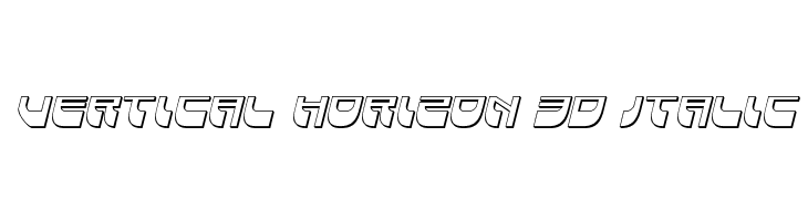 Vertical Horizon 3D Italic  baixar fontes gratis