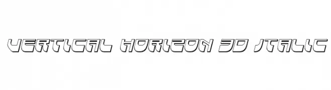 Vertical Horizon 3D Italic  Скачать бесплатные шрифты