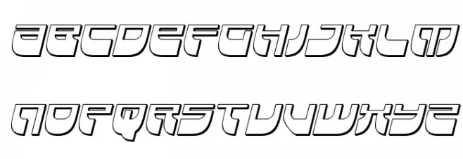 Vertical Horizon 3D Italic फ़ॉन्ट अपरकेस