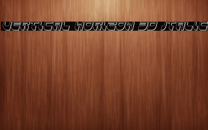 Vertical Horizon 3D Italic Example 2