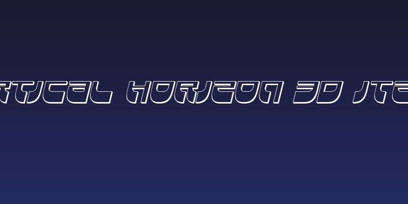 Vertical Horizon 3D Italic Social Header