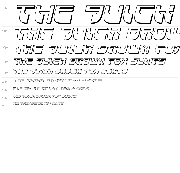 Vertical Horizon 3D Italic Waterfall