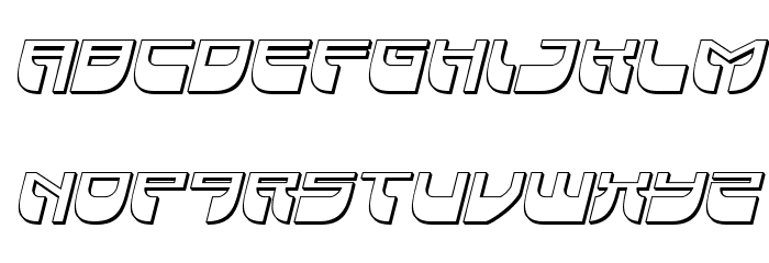 Vertical Horizon 3D Italic Font LOWERCASE