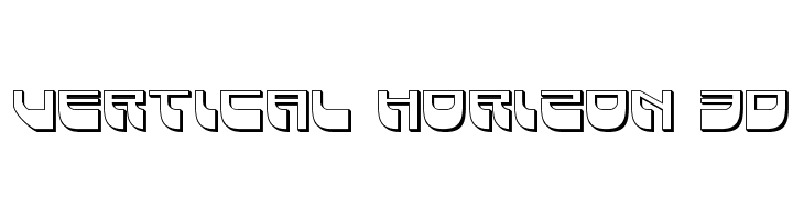 Vertical Horizon 3D  フリーフォントのダウンロード