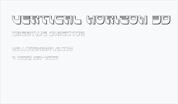 Vertical Horizon 3D Business Card