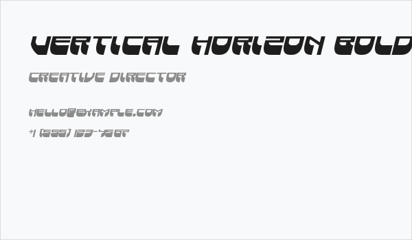 Vertical Horizon Bold Italic Business Card