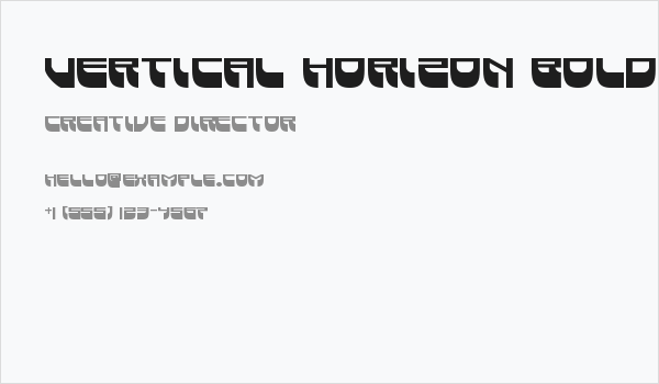 Vertical Horizon Bold Business Card