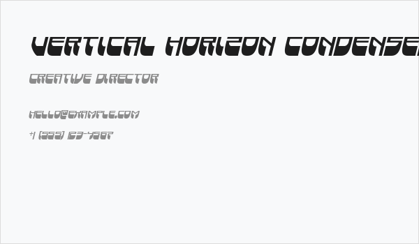 Vertical Horizon Condensed Ita Business Card