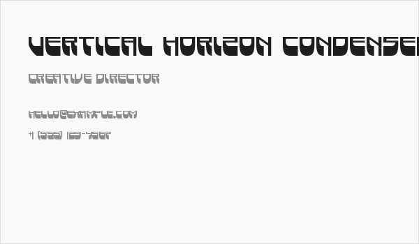 Vertical Horizon Condensed Business Card