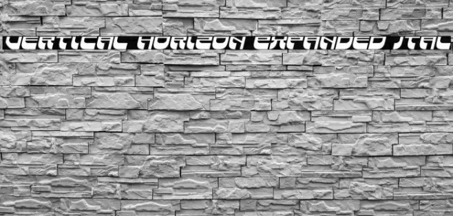 Vertical Horizon Expanded Ital Font examples