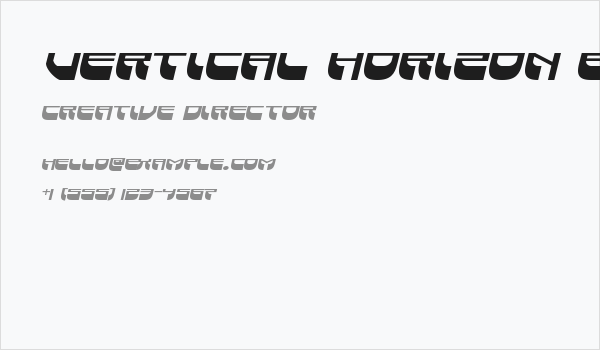 Vertical Horizon Expanded Ital Business Card